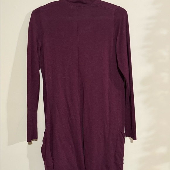 Burgundy Open Front Cardigan - Picture 2 of 4